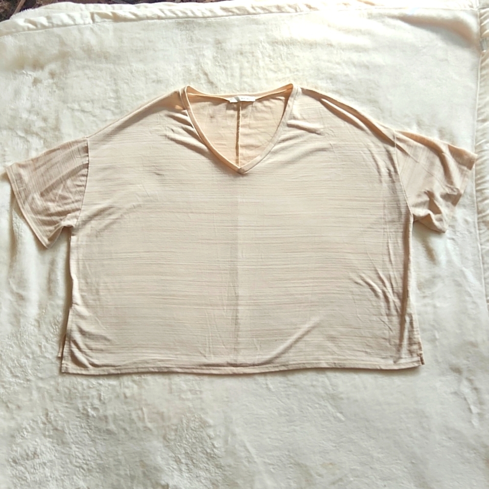 Dear Apple Tan Oversized T-Shirt, Sz XXL